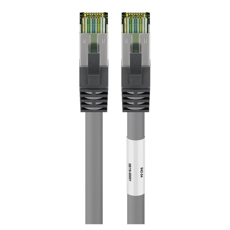 Câble RJ45 Cat8 S/FTP (PIMF) Gris - 1m