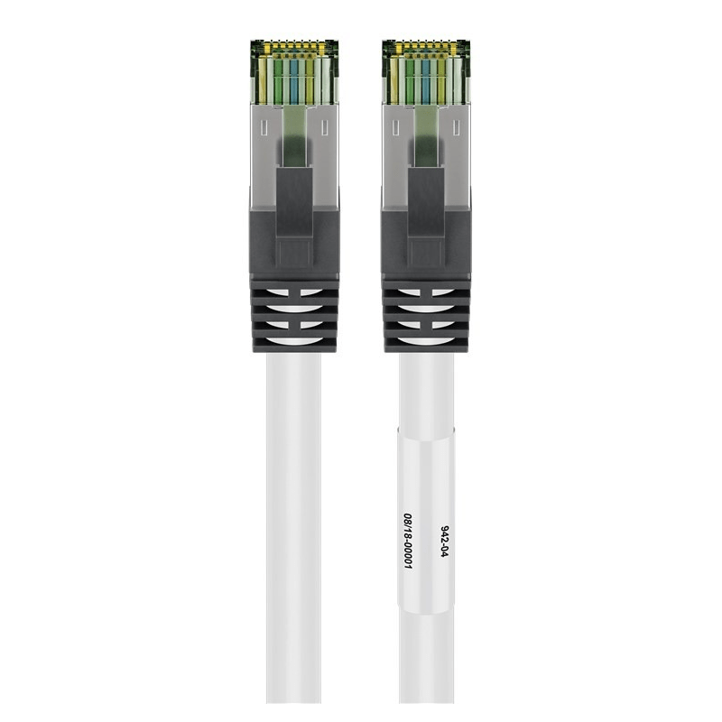 Câble RJ45Cat8 S/FTP (PIMF) blanc - 2m 