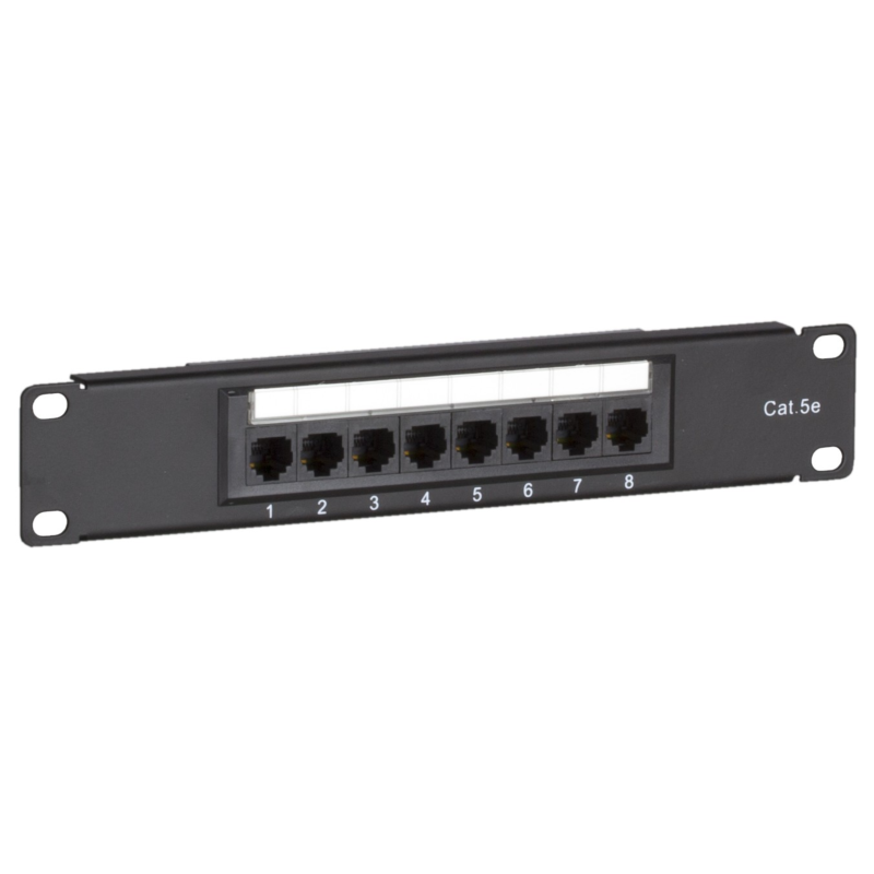 Panneau de brassage de 10 pouces CAT5E UTP - 8 Ports