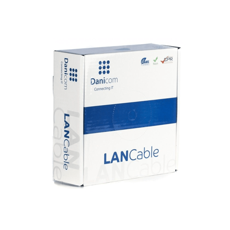 Rouleau câble flexible gris Cat6 S / FTP CCA - 100m