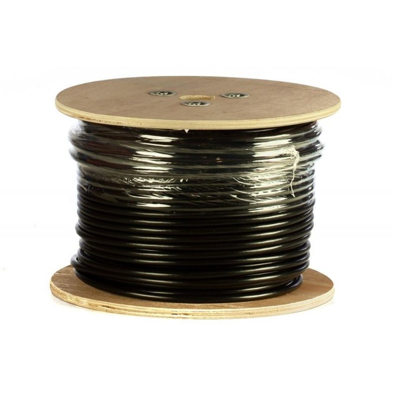 Rouleau câble rigide extérieur noir DANICOM CAT6A FTP PE (Fca) - 305m 