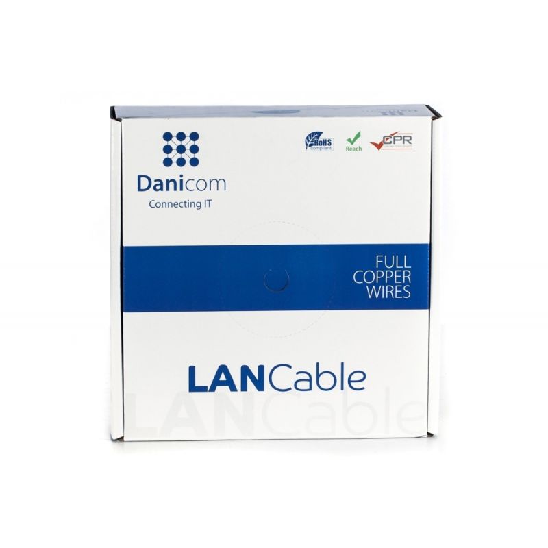 Câble sur bobine DANICOM CAT7 S/FTP Rigide - LSZH (ECA) - 100m