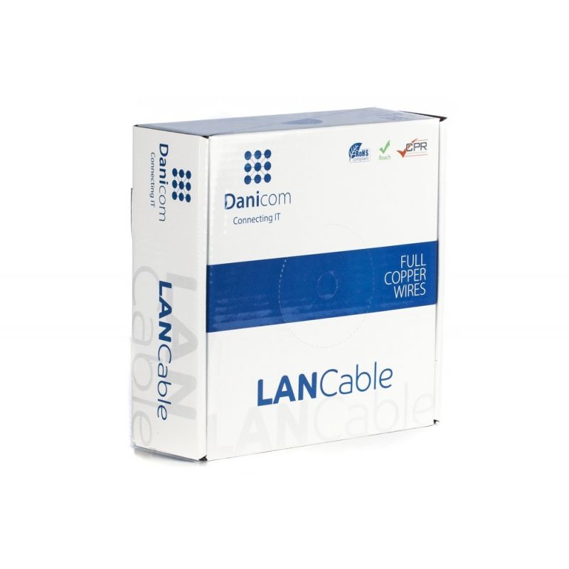 DANICOM CAT5E UTP 100m câble sur bobine rigide - LSZH (Eca)