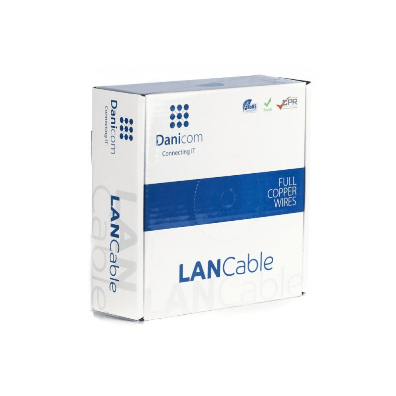 DANICOM CAT5E UTP 100m câble sur bobine rigide - LSZH (Eca)