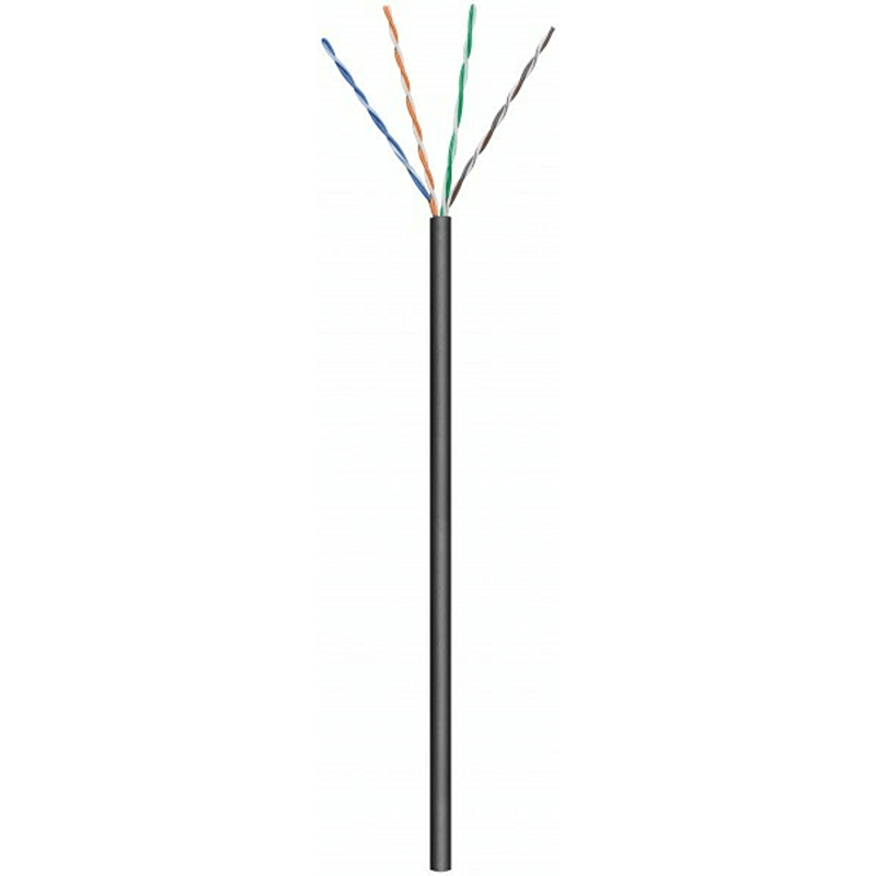 Rouleau câble extérieur rigide noir CAT5E U / UTP CCA - 100M