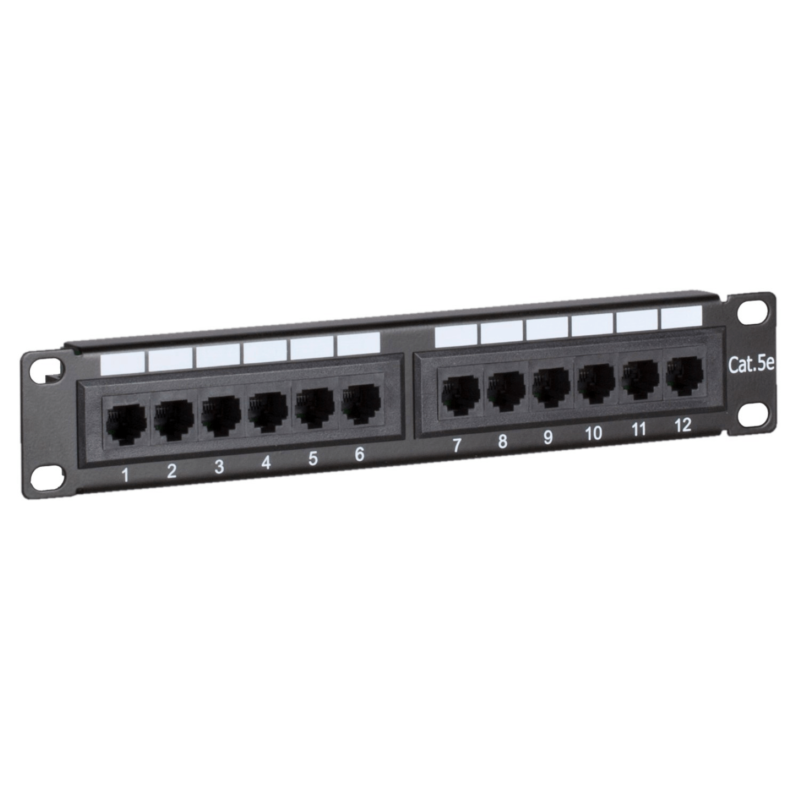 Panneau de brassage de 10 pouces CAT5E UTP - 12 ports