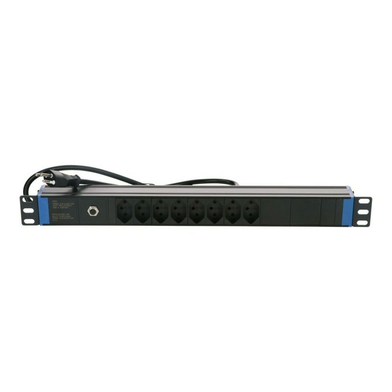 Multiprise Suisse 19" Surge Protection Overload - 8 prises