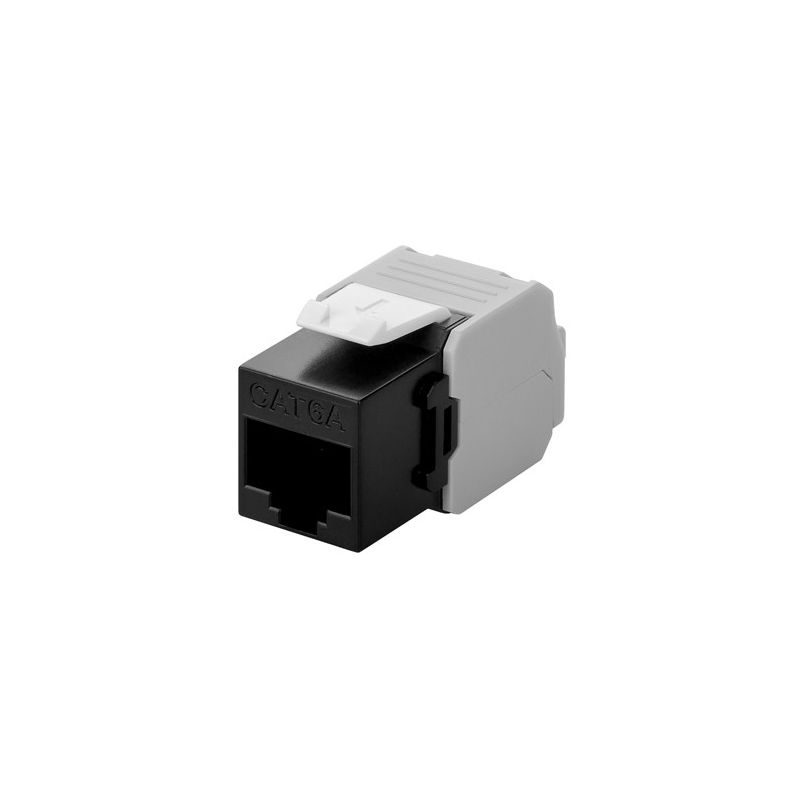 Connecteur Keystone Cat6A UTP - Toolless - Noir