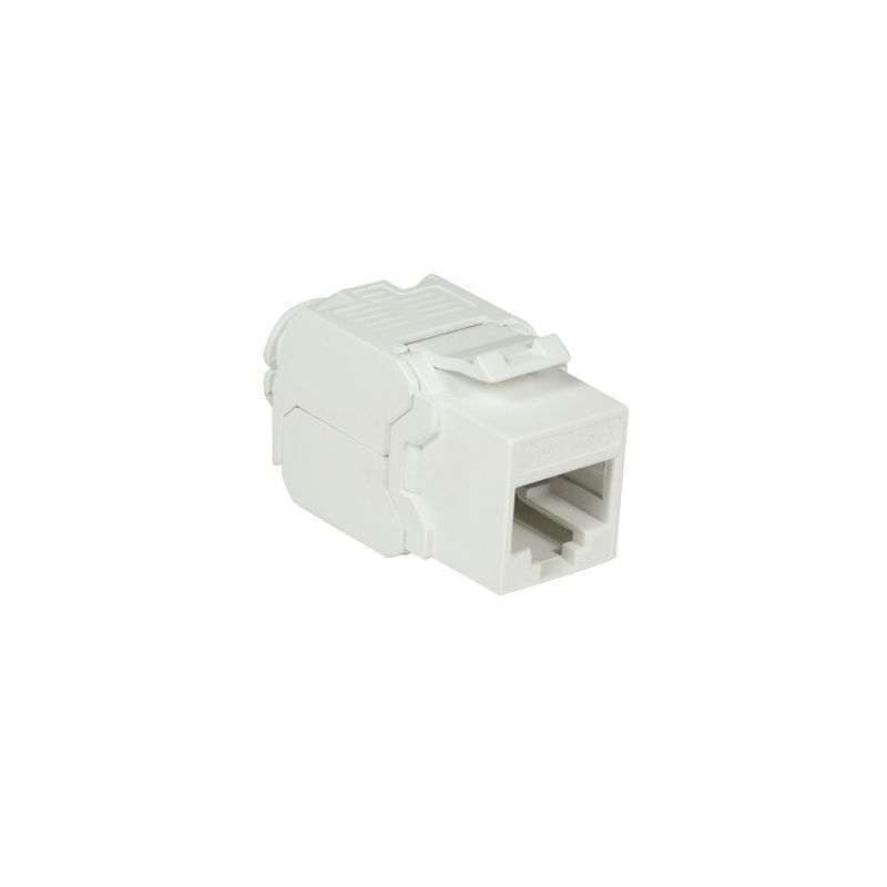 Connecteur Keystone Cat6A UTP - Toolless - Blanc