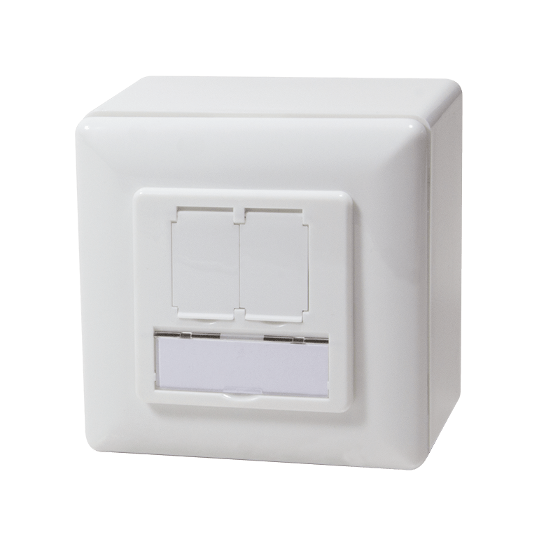 CAT5E UTP / STP Boîte à surface, Blanc