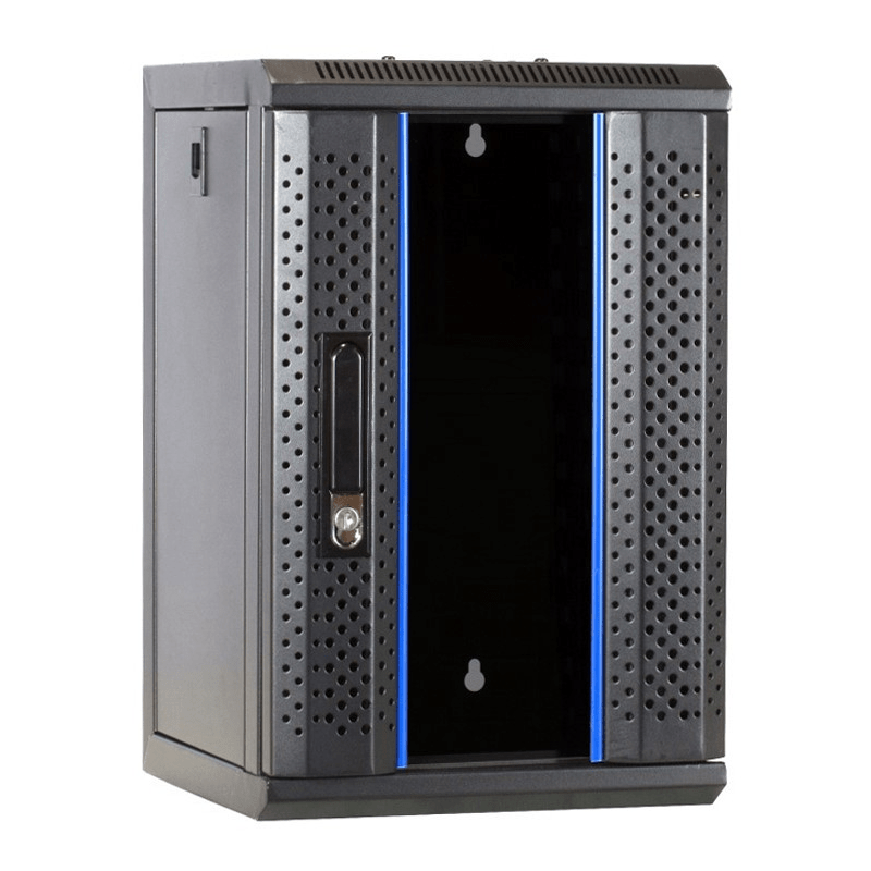 Baie de serveur 10 pouces 9U avec porte en verre 312x310x486mm (LXPXH)