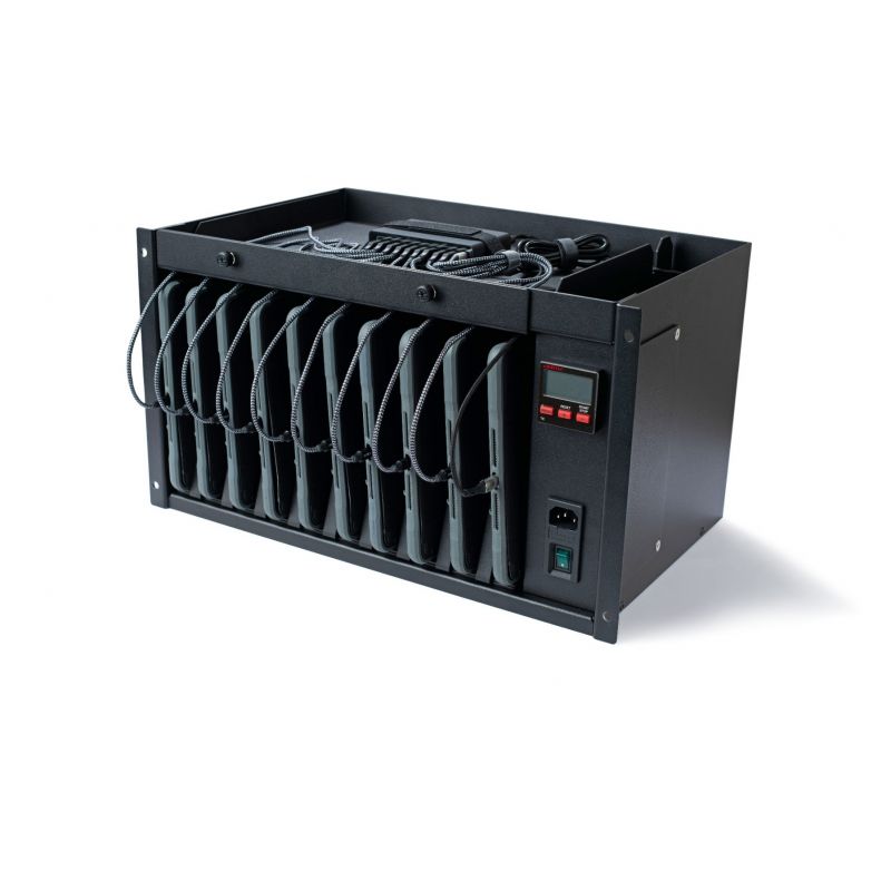 6U Chariot pour ordinateur 19" portable 6U 19"  pour 10 ordinateurs portables jusqu'à 11"  