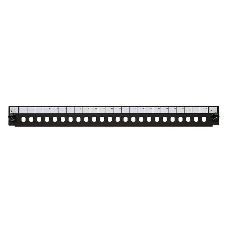 19" Façade interchangeable pour panneau de brassage ST 24 ports noir