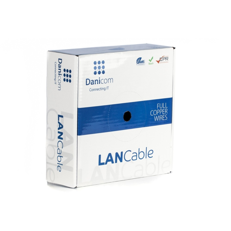 DANICOM CAT6 FTP 50m câble sur bobine rigide -  LSZH (Dca)