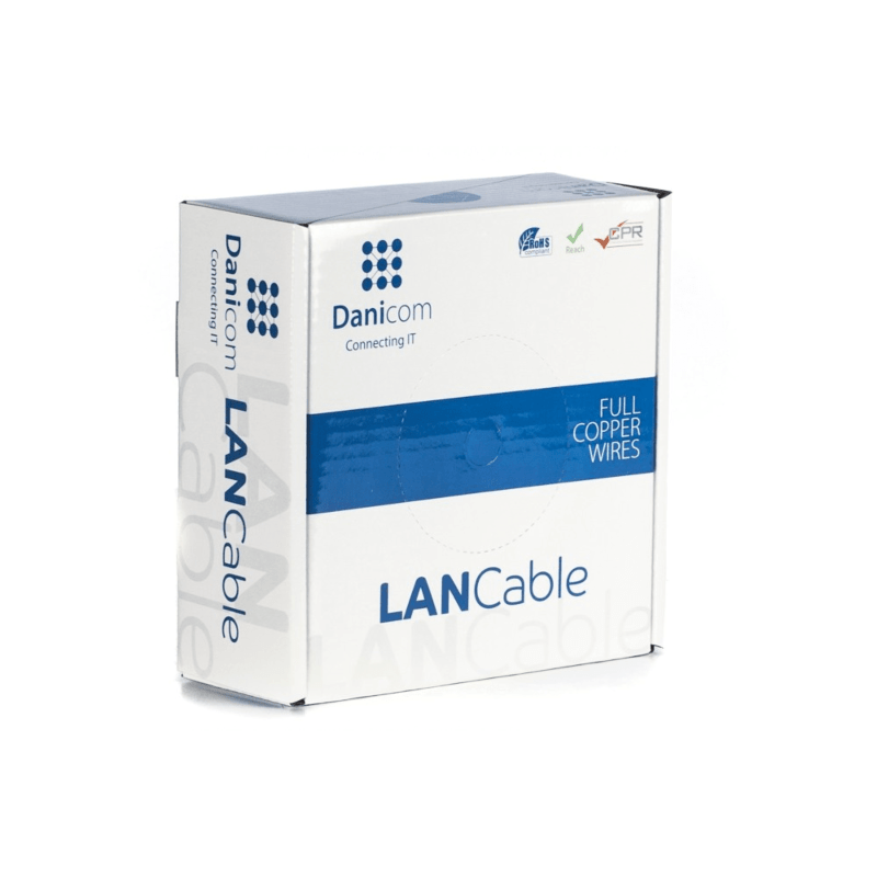 DANICOM CAT5E FTP 50m câble sur bobine rigide - LSZH (Eca)