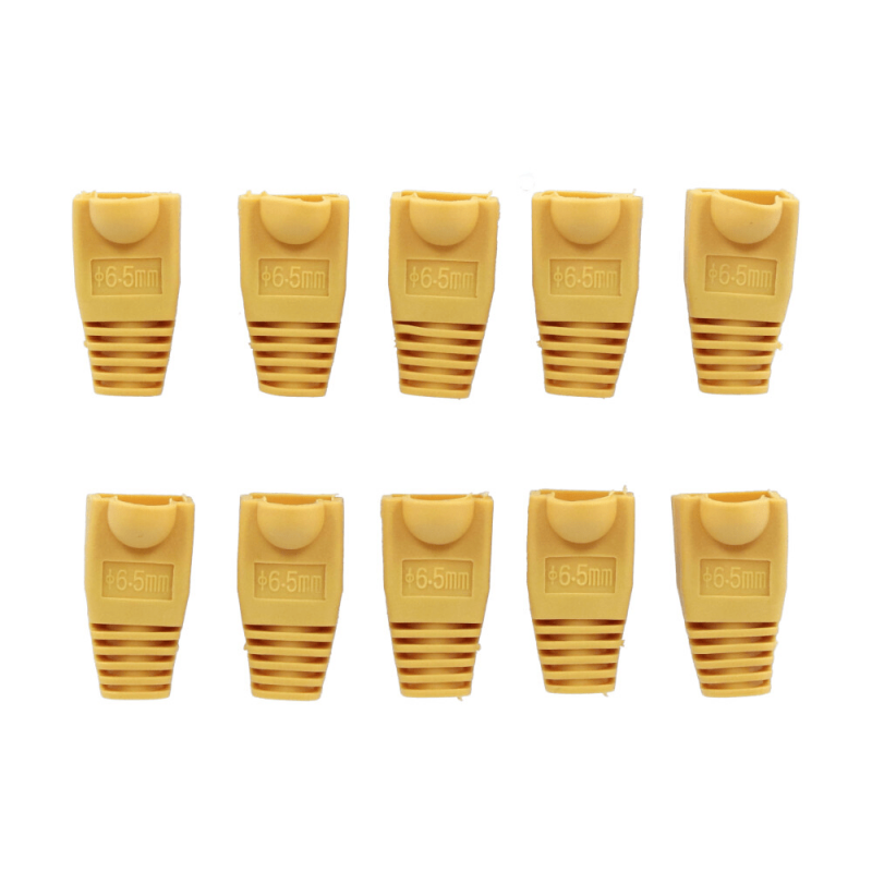 Manchon de câble RJ45 jaune - 10 pièces