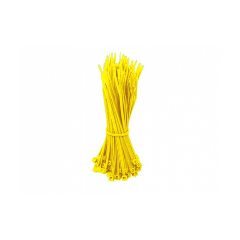 Colliers de serrage 280mm jaune - 100 pièces