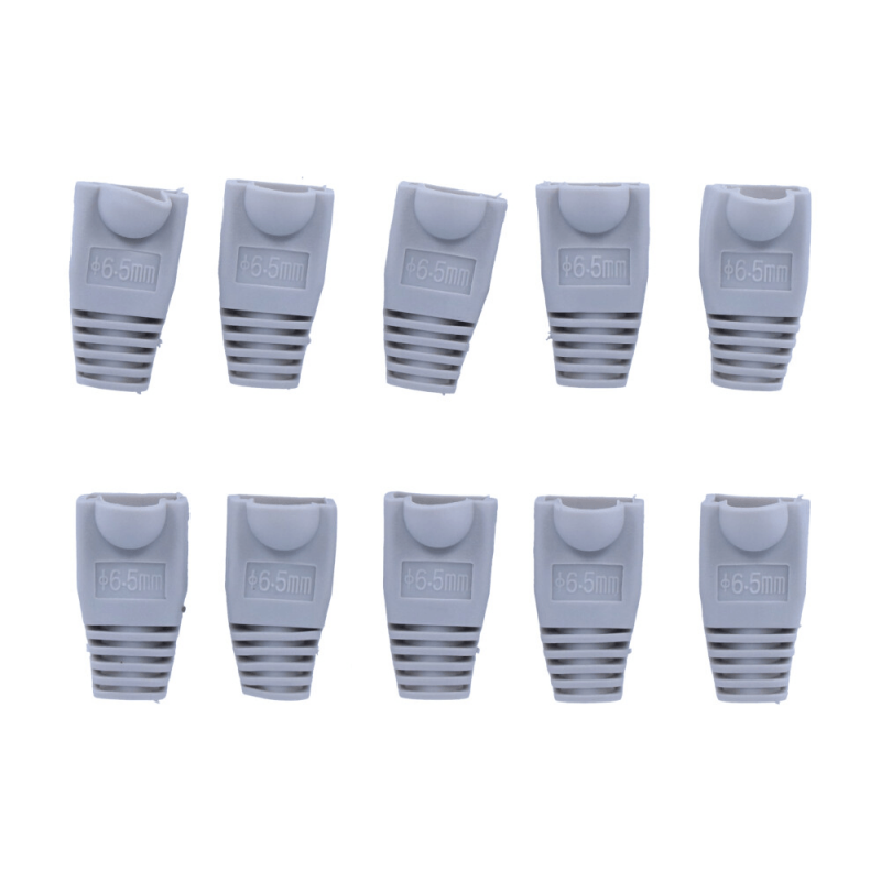 Manchon de câble RJ45 gris - 10 pièces