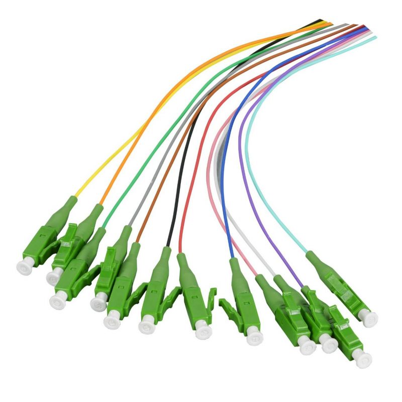 OS2 fibre optique pigtail coloré LC-APC - 12 pieces