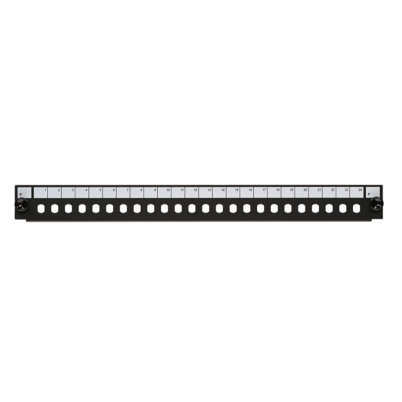 19" Façade interchangeable pour panneau de brassage ST 24 ports noir