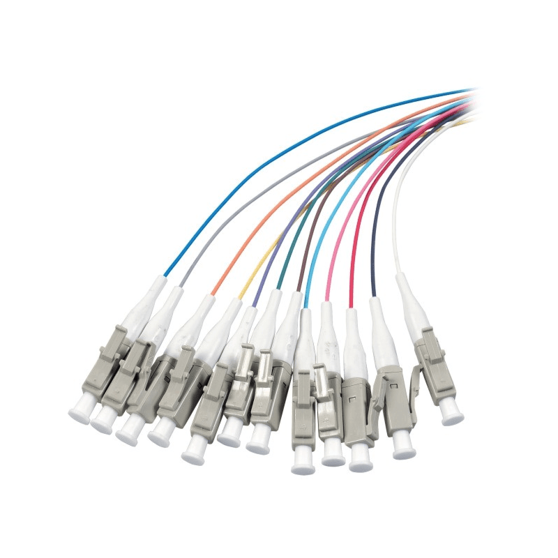 OS2 Fibre de verre Set de couleur Pigtail LC - 12 pièces