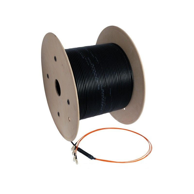 OM3 Câble optique à fibre optique personnalisé 8 fibres incl. Connecteurs