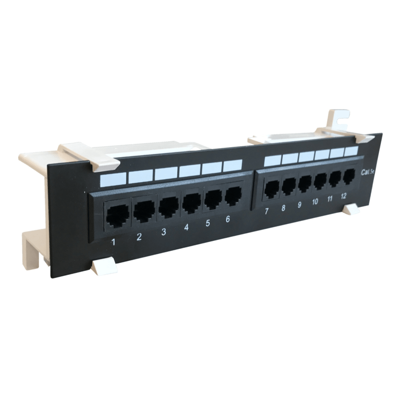 Panneau de brassage mural CAT5E UTP - 12 ports