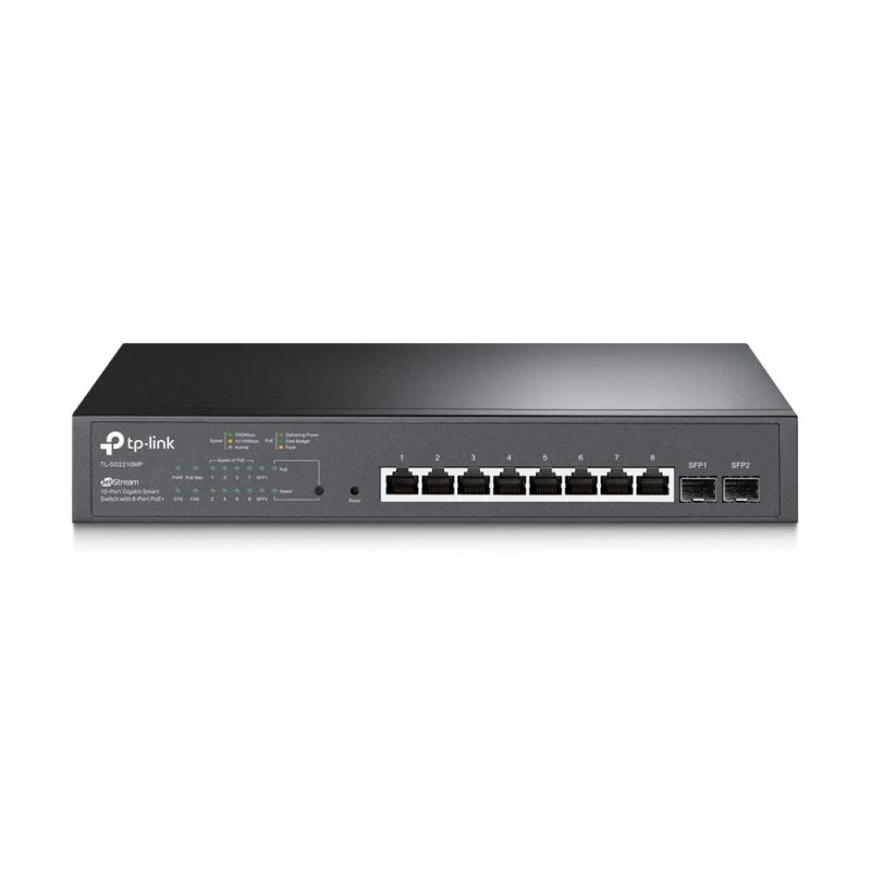 TP Link 10-Ports JetStream 2210MP managed smart PoE switch