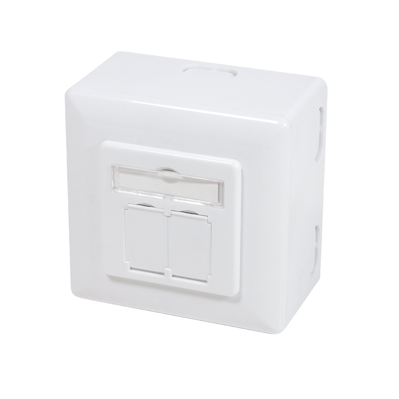 CAT5E UTP / STP Boîte à surface, Blanc